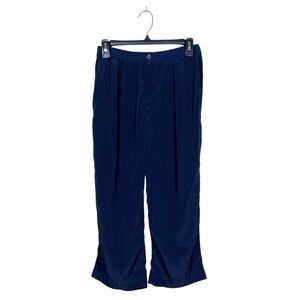 J. Crew Women’s Navy Blue Cropped Drapey Trouser Pants Style C5112 Size 00